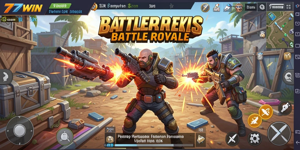 Tampilan gameplay 777WIN yang menegangkan saat pertempuran berlangsung.