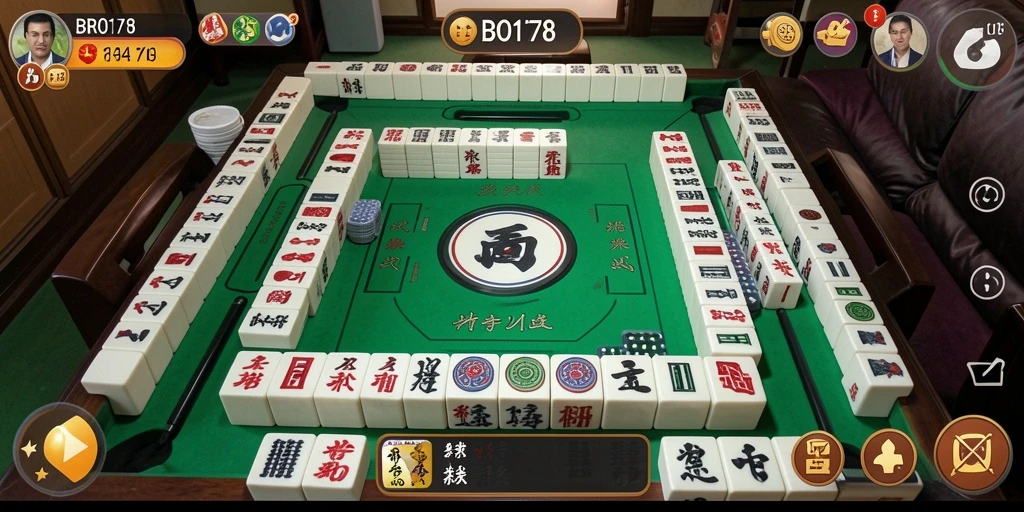 Screenshot gameplay BRO178 menunjukkan aksi seru Mahjong.