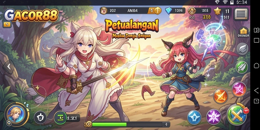 Screenshot GACOR88 menunjukkan aksi seru dan karakter menarik dalam dunia Anime.