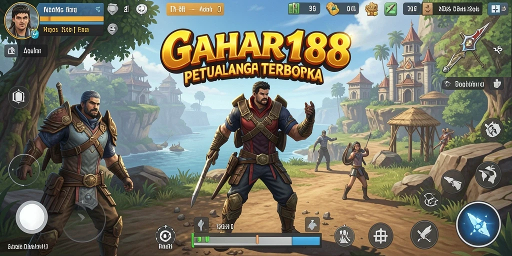 Screenshot gameplay menunjukkan pemain menjelajahi dunia terbuka dengan berbagai karakter.
