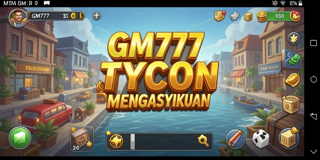 Tangkapan layar utama GM777 menampilkan gameplay Tycoon yang menarik.