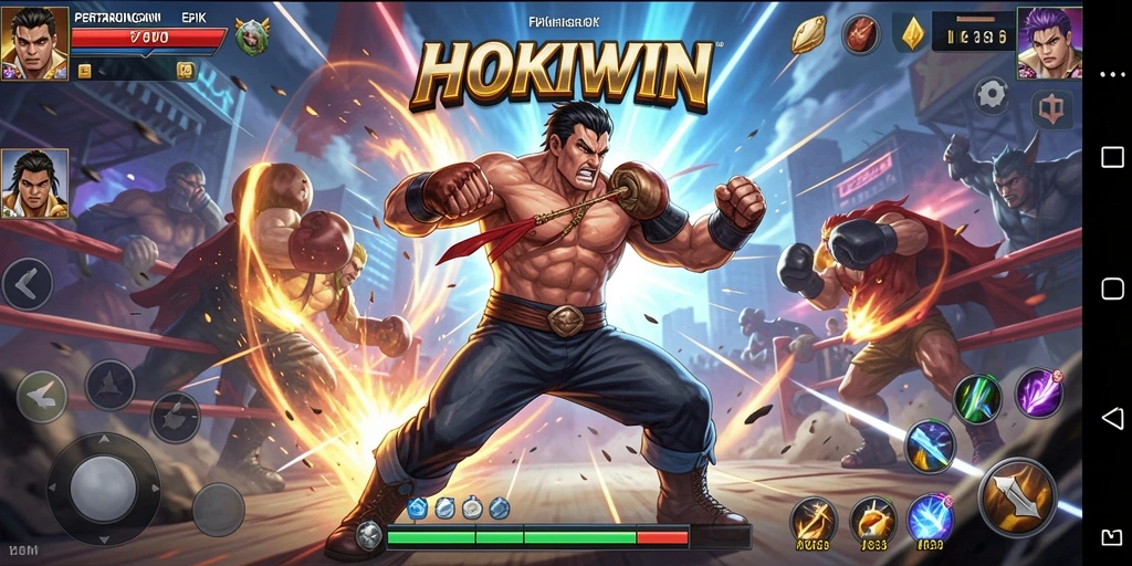 Tampilan gameplay HOKIWIN yang intens dan mendebarkan.