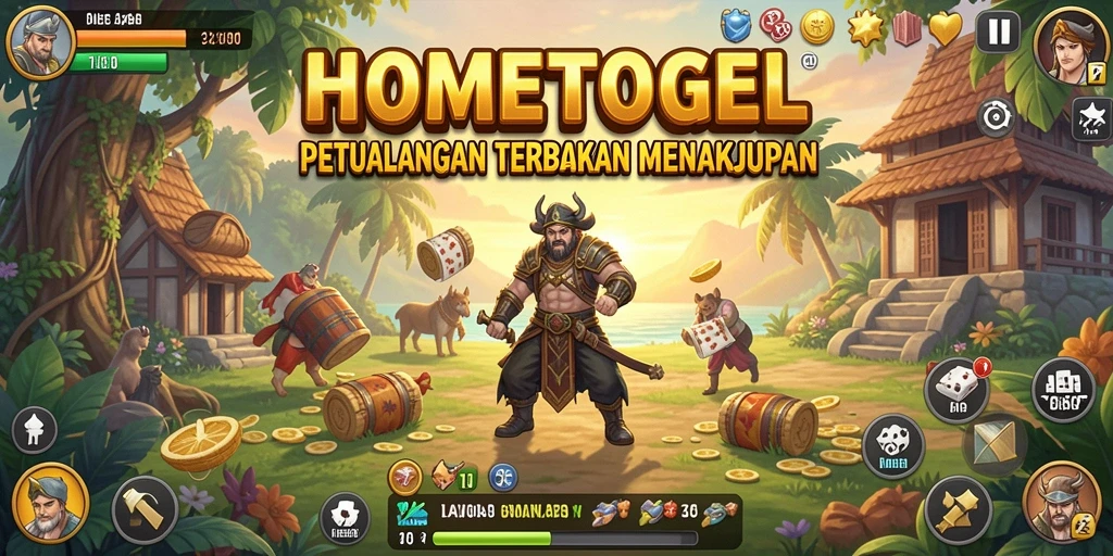 Screenshot gameplay HOMETOGEL menampilkan eksplorasi dunia yang luas dan kegiatan seru.