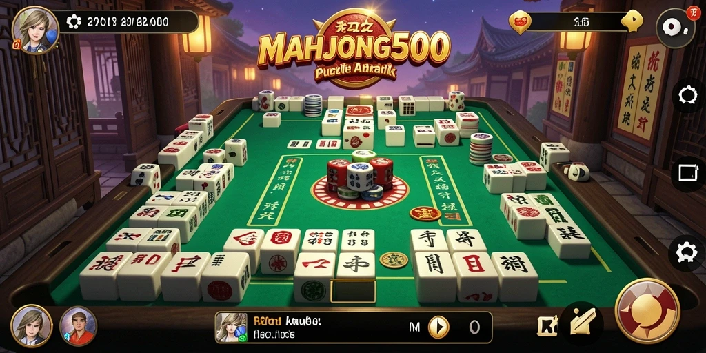 Screenshot gameplay <strong>MAHJONG500</strong> menampilkan tantangan seru yang mengasyikkan.