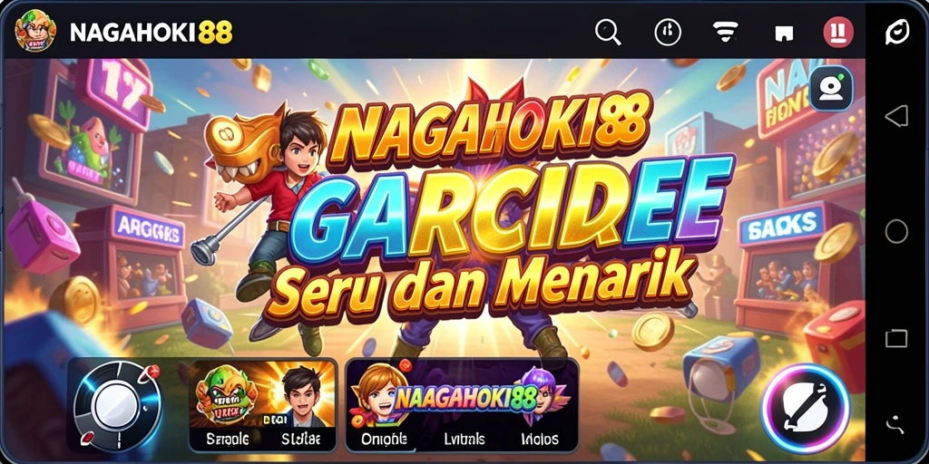 Tampilan gameplay NAGAHOKI88 yang penuh aksi dan warna.