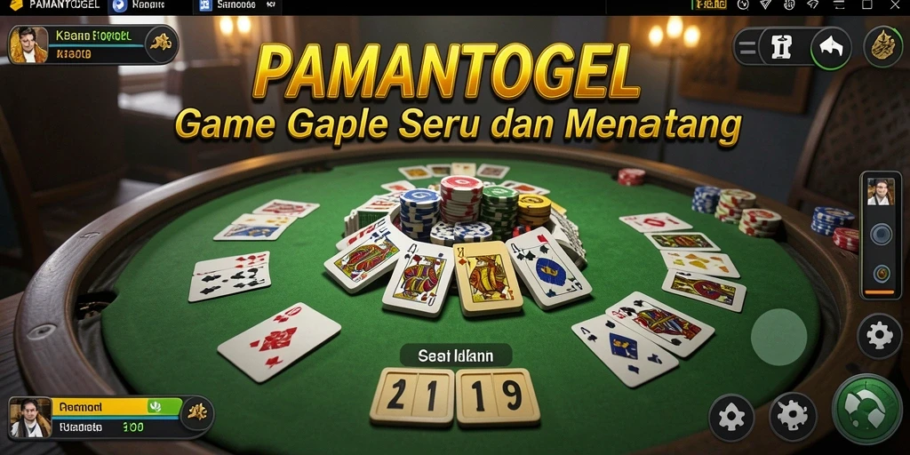 Tangkapan layar permainan Gaple yang menarik dan interaktif.
