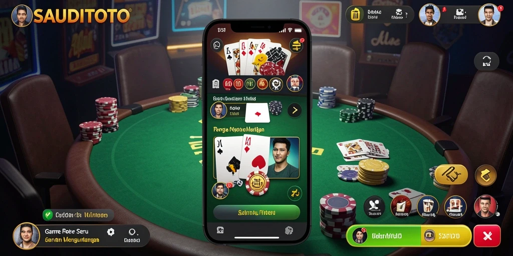 Tampilan gameplay yang mendebarkan di SAUDITOTO.