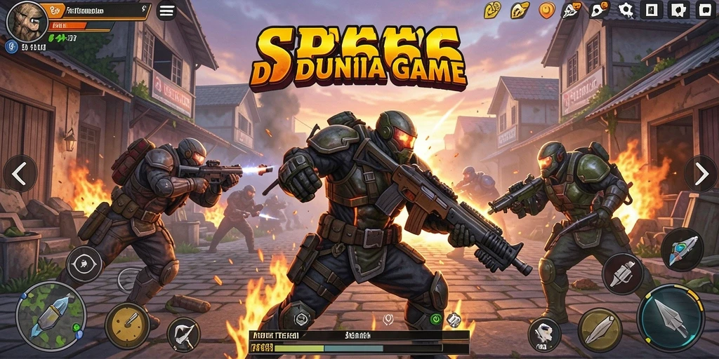 Gameplay SP666 menunjukkan aksi pertarungan yang intens dan mendebarkan.
